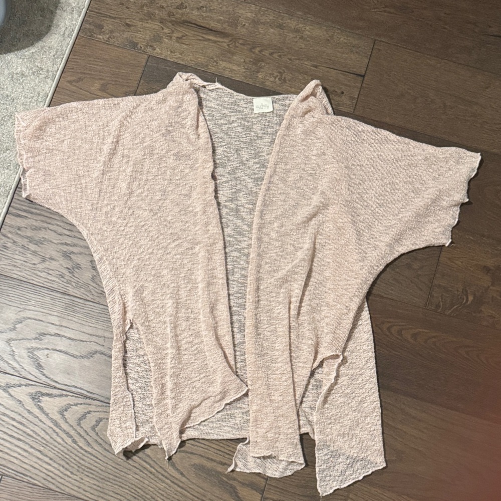 Audrey Pink Open-Front Poncho